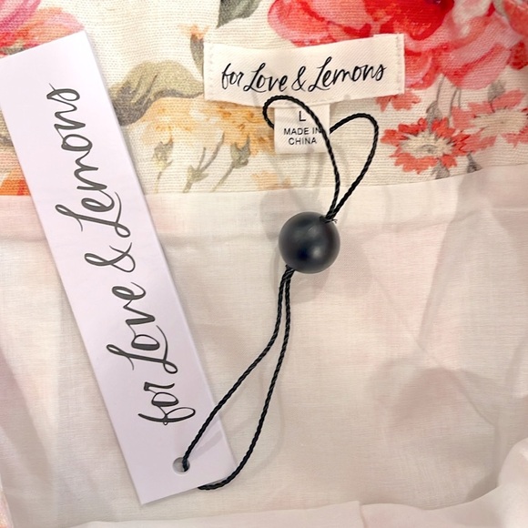 For Love and Lemons Peony Cropped Blouse and skirt set size Large - Picture 8 of 10